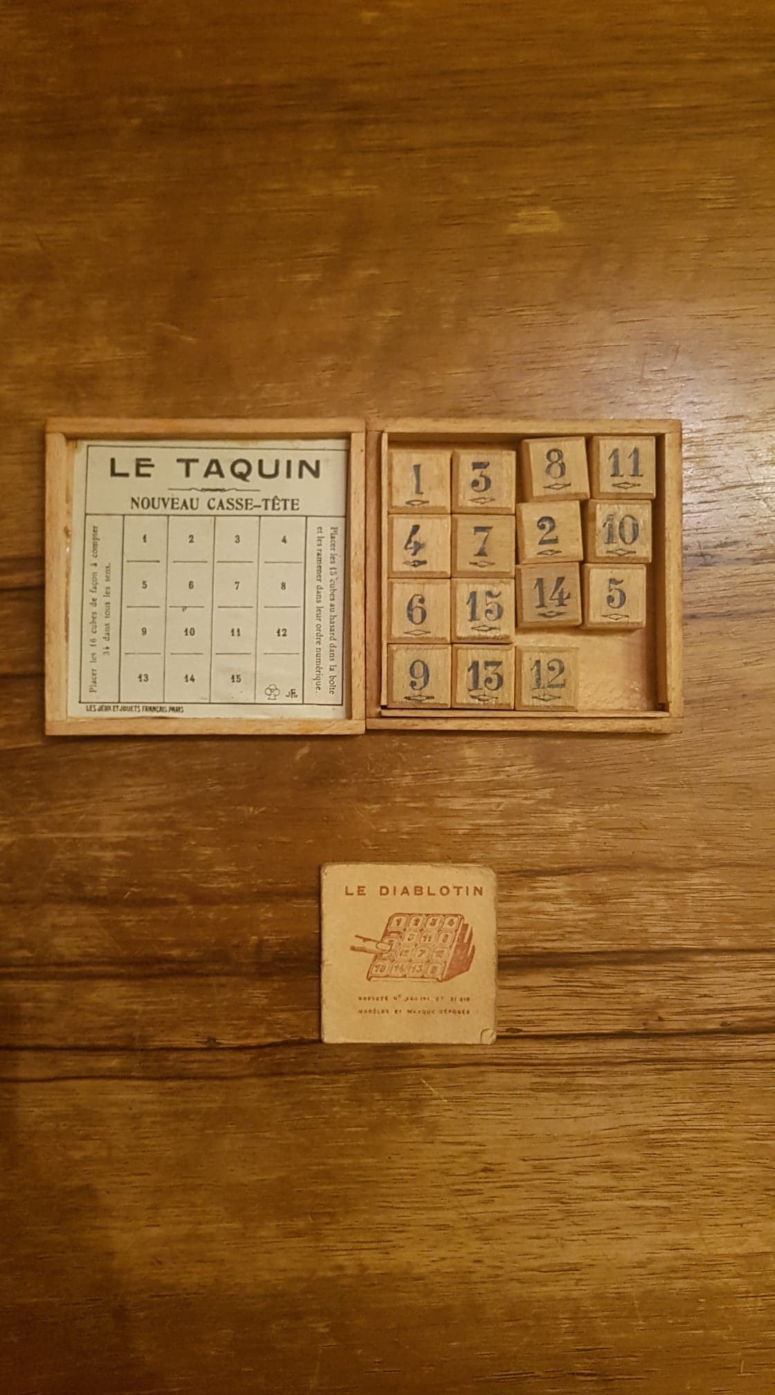 Jeu le taquin ou le diablotin