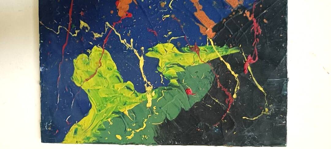 Abstract painting - oil on canvas - Simone Ciani - 1990s - materialist