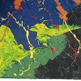 Abstract painting - oil on canvas - Simone Ciani - 1990s - materialist