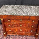 Vintage dresser Empire era in flamed mahogany