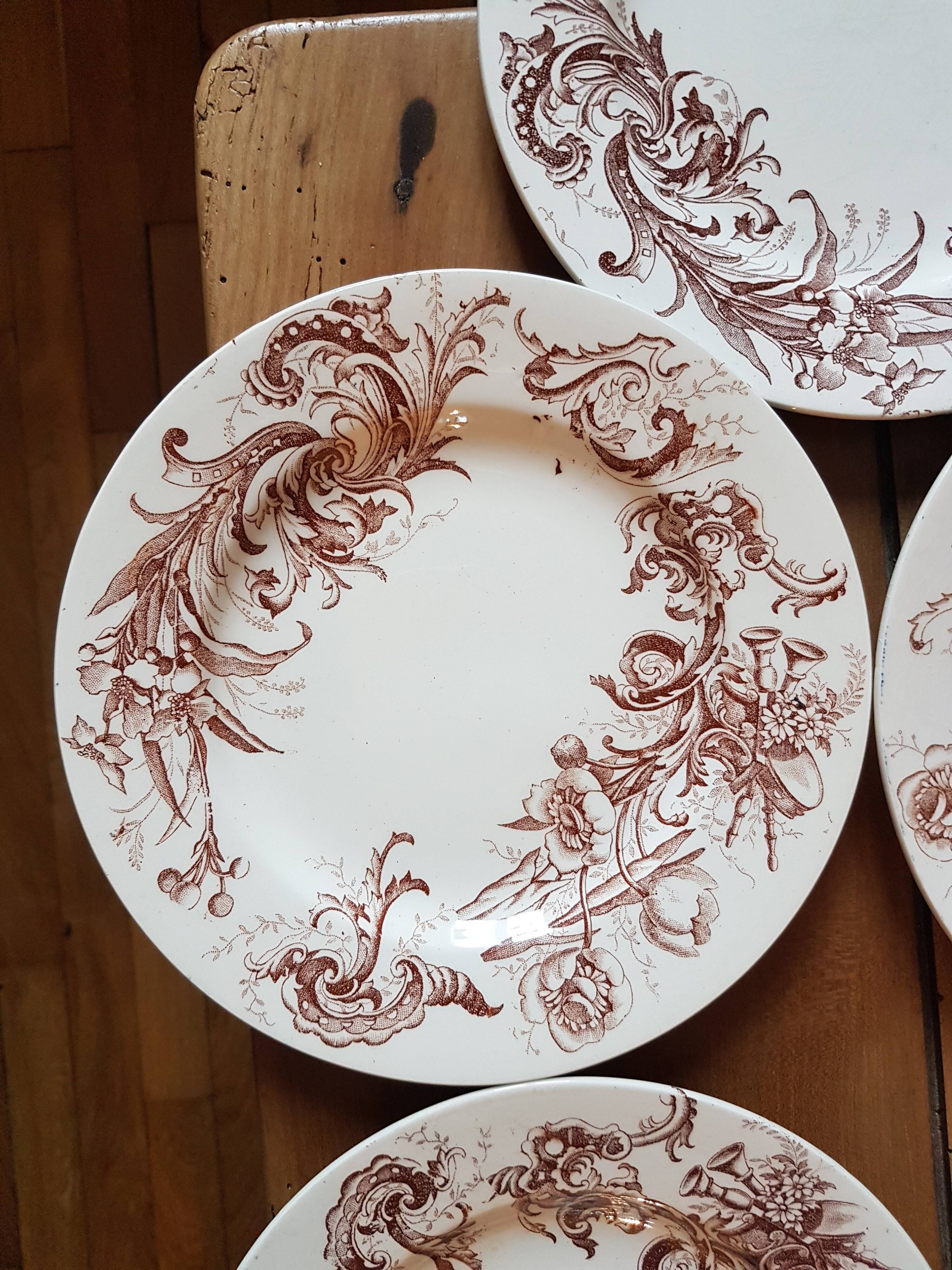 16 Luneville dessert plates
