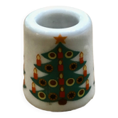 Mini German porcelain fir candle holder