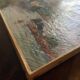 HST painting "Altitude landscape" Mountain and animated river signed