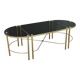 Tripartite Glass Coffee Table, Maison Baguès style – 1950
