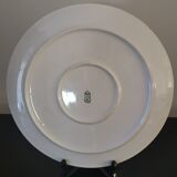 Large ceramic cake dish gien flower decoration jonc vintage 1960