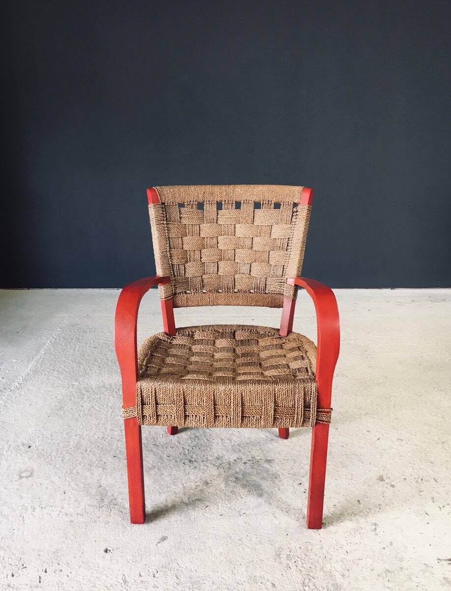 Vintage Mediterranean Rope Armchair, France, 1930s