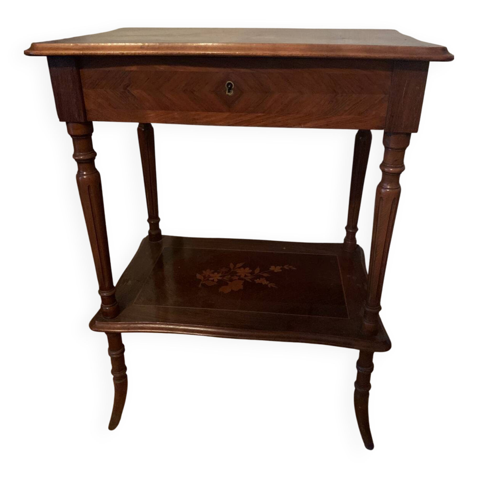 Occasional table with marquetry