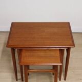 Tables gigognes scandinave en teck, 1960