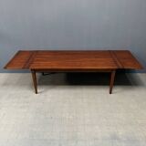 Large antique style oak extendable dining table