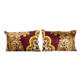 Set of 2 vintage velvet cushion covers 61x41 cm