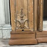 Painted carved wooden mirror, 18th century