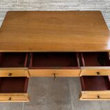 5-drawer desk 1940 in light oak, curved legs