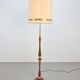 Vintage Scandinavian Floor Lamp in Teak and Brass, 1960s