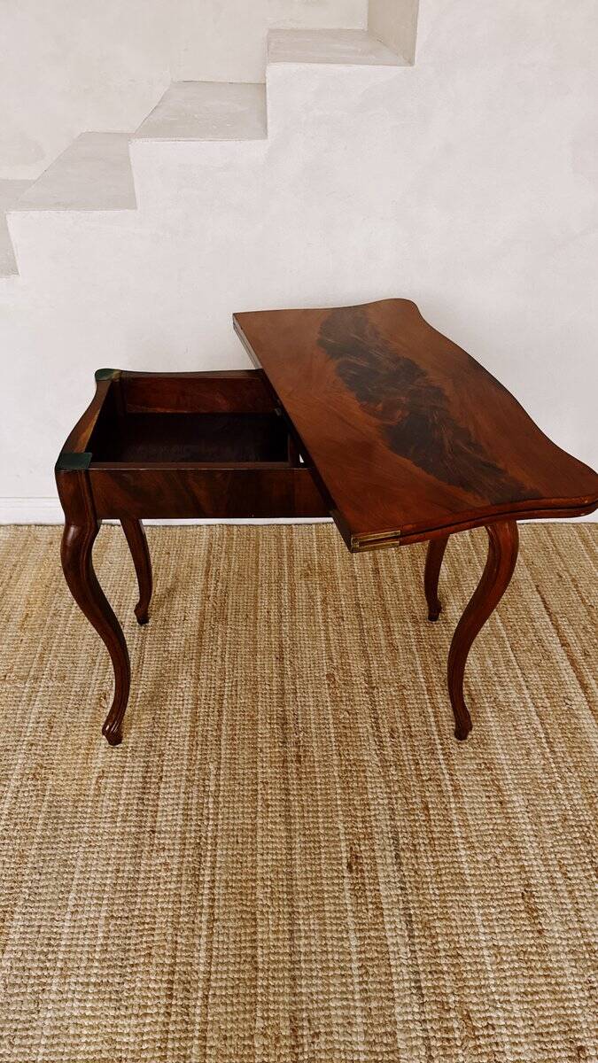 Table de jeu en acajou Louis Philippe