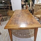 Walnut table with two drawers
