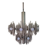 Superbe luminaire tubulaire brutaliste italien