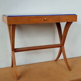 1950 blue opaline booster table
