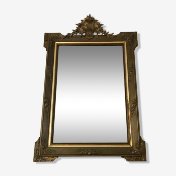 Grand miroir ancien au mercure hauteur 120cm, vintage
