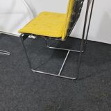 A set of 6 vintage  metal framed dinning chairs