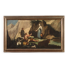 Antique Painting Pastoral Scene From The 18th Century