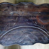 Console solid wooden sofa tip, turned wooden footing