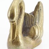 Swan brass trinket bowl
