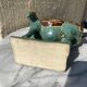 Vintage turquoise glazed ceramic horse