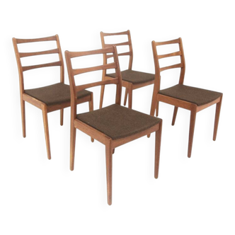 Set of 4 Scandinavian teak chairs, Sweden, 1960.