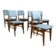 Series of 6 oak chairs, 1950