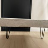 Polished concrete coffee table