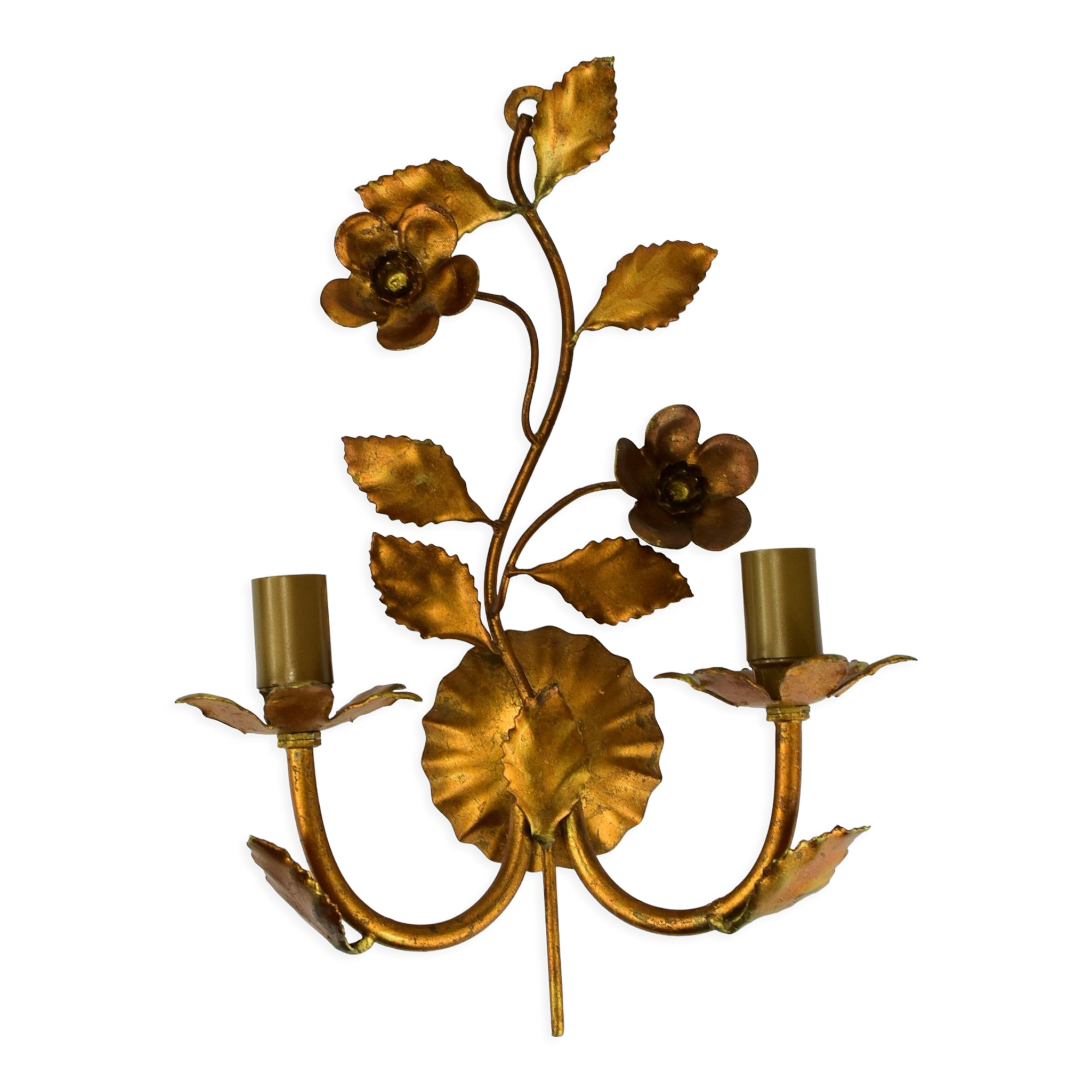 Wall lamp, golden flowers