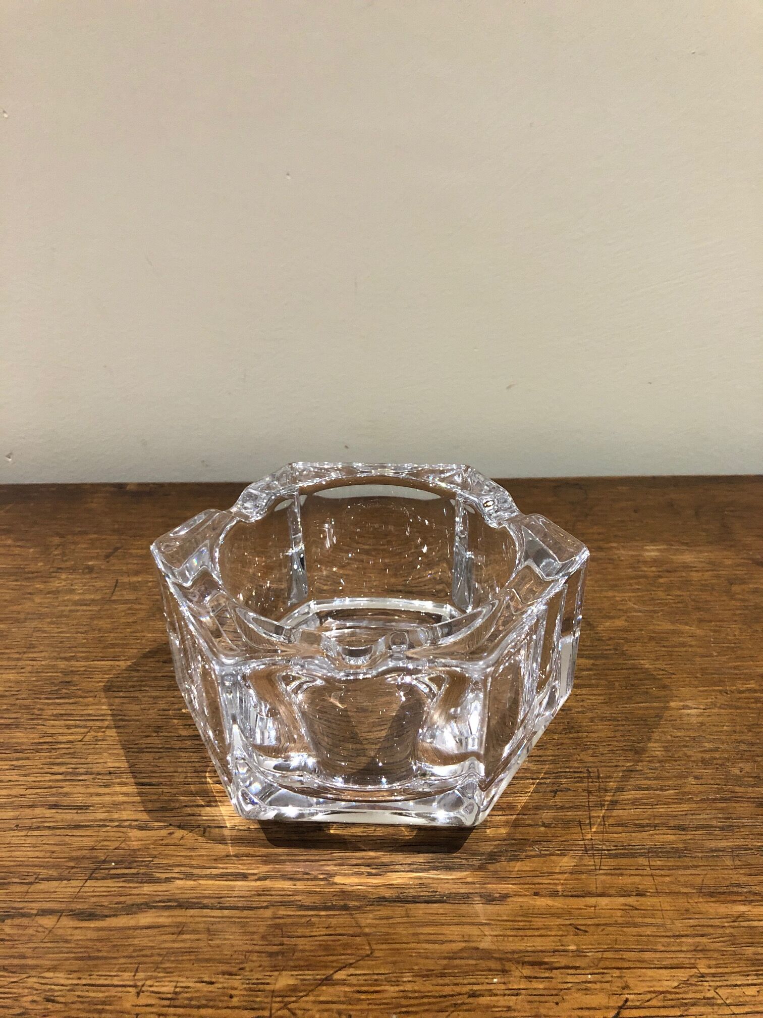 large vintage hexagonal ashtray