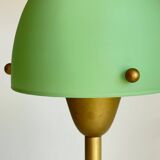 Lampe champignon SCE acier et verre opalin vintage