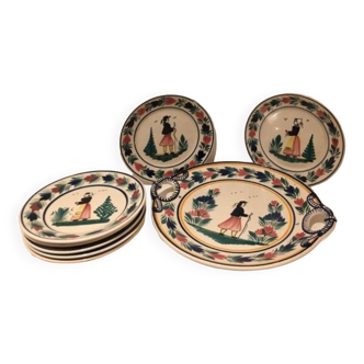 Vintage Quimper plates