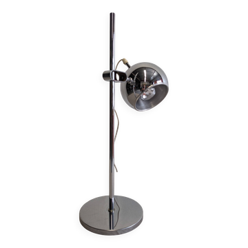 Lampe Eye ball Space age chromée, Allemagne vers 1970