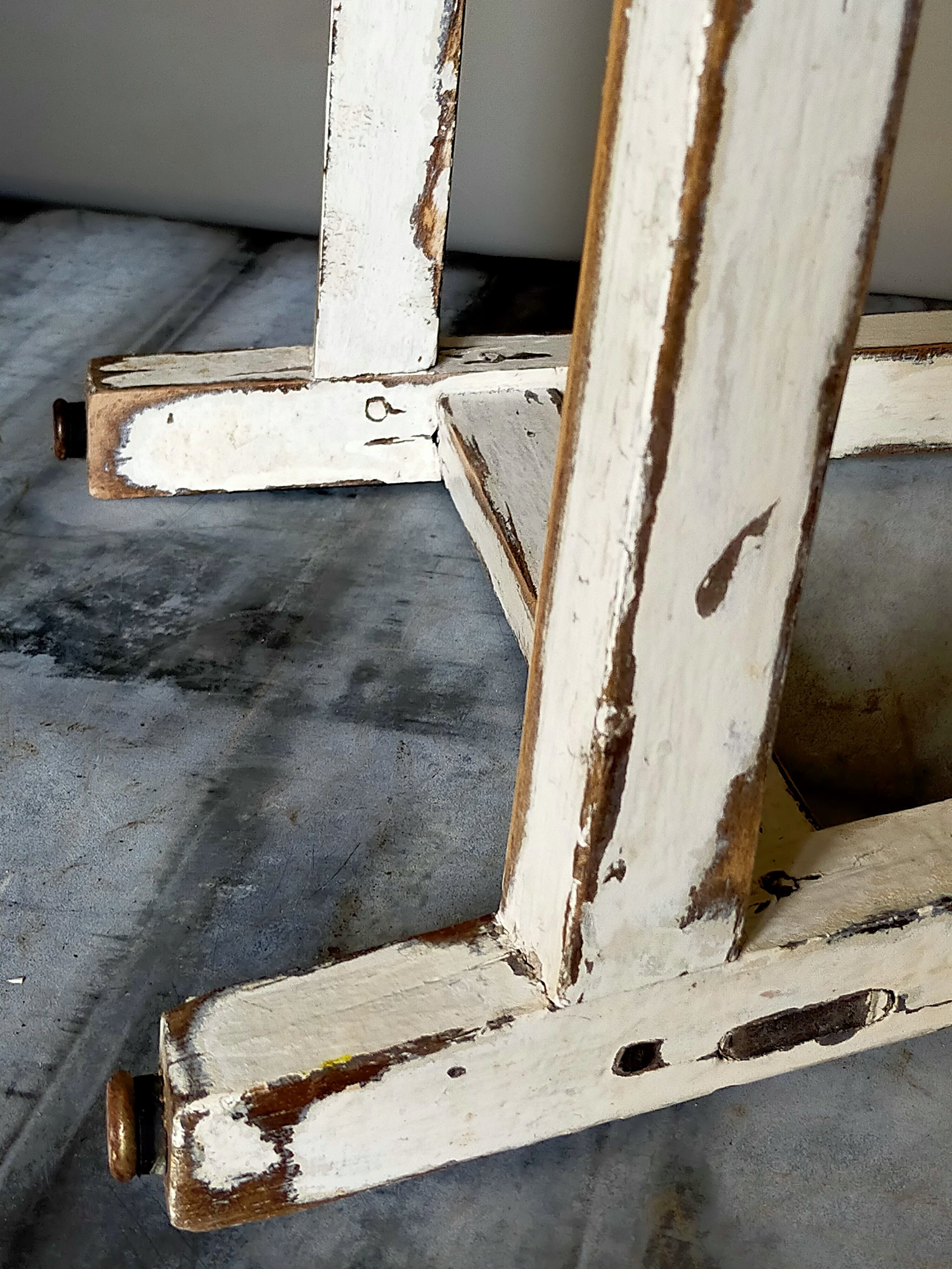 Old patinated workshop stool