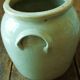 Grey glazed stoneware pot with two handles