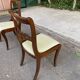 2 solid mahogany and beige fabric chairs, Louis Philippe style