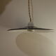 Black enamelled suspension with porcelain rosette