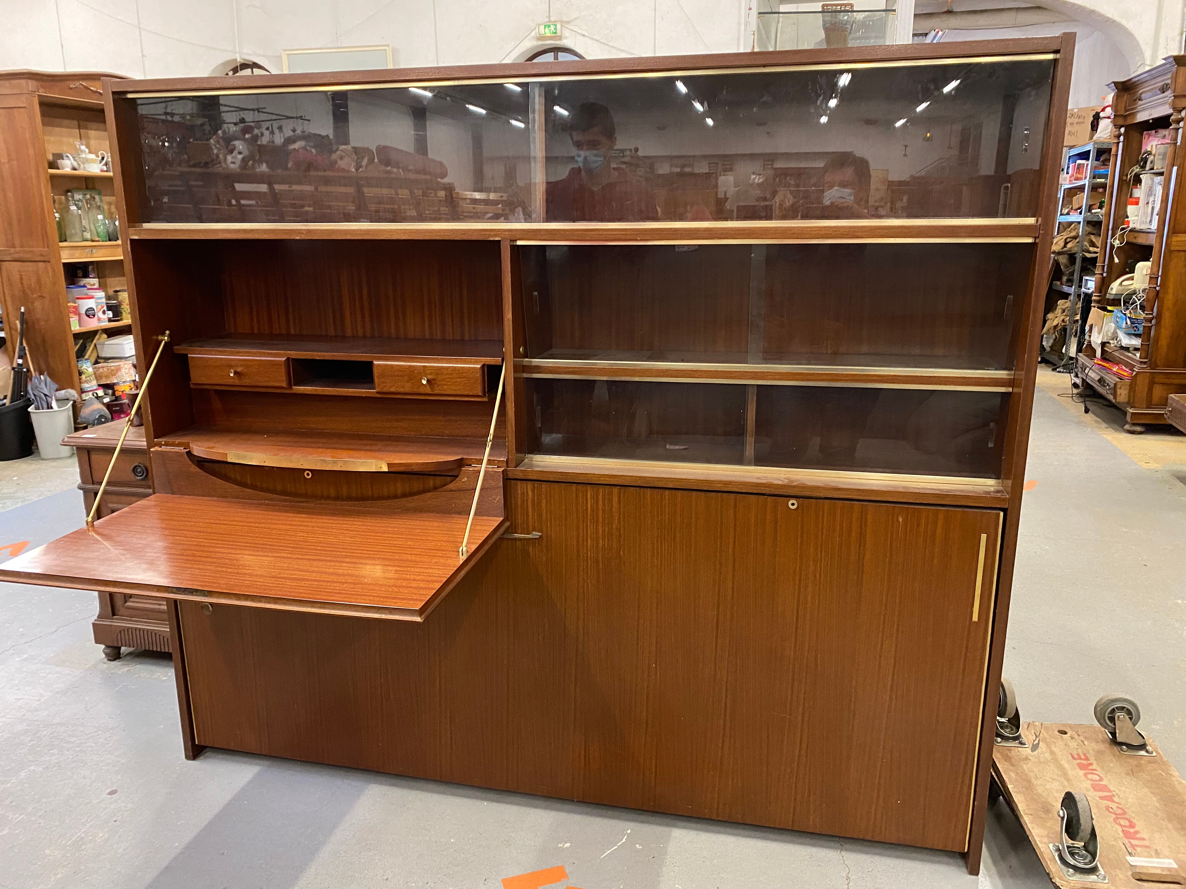 Furniture secretary bed vintage library