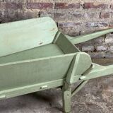 Antique wooden wheelbarrow