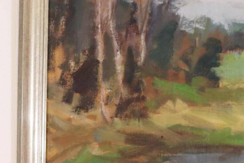 Mid Century Swedish Oil on Canvas – Landscape by Gunnar Ekdahl