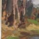 Mid Century Swedish Oil on Canvas – Landscape by Gunnar Ekdahl