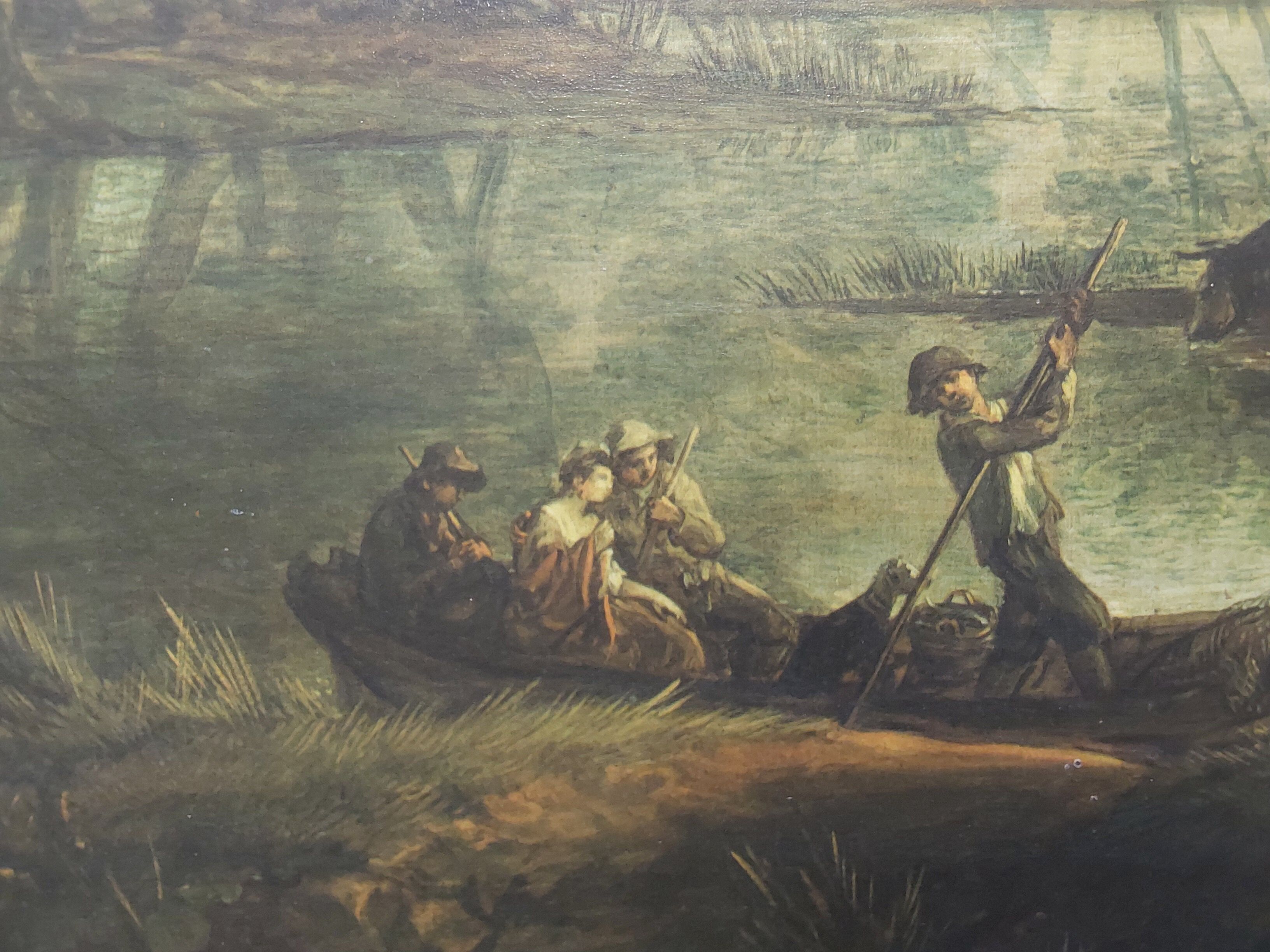 Huile sur toile de Thomas Gainsbourough, "vue près de king’s bromley ” (reproduction)