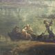 Huile sur toile de Thomas Gainsbourough, "vue près de king’s bromley ” (reproduction)