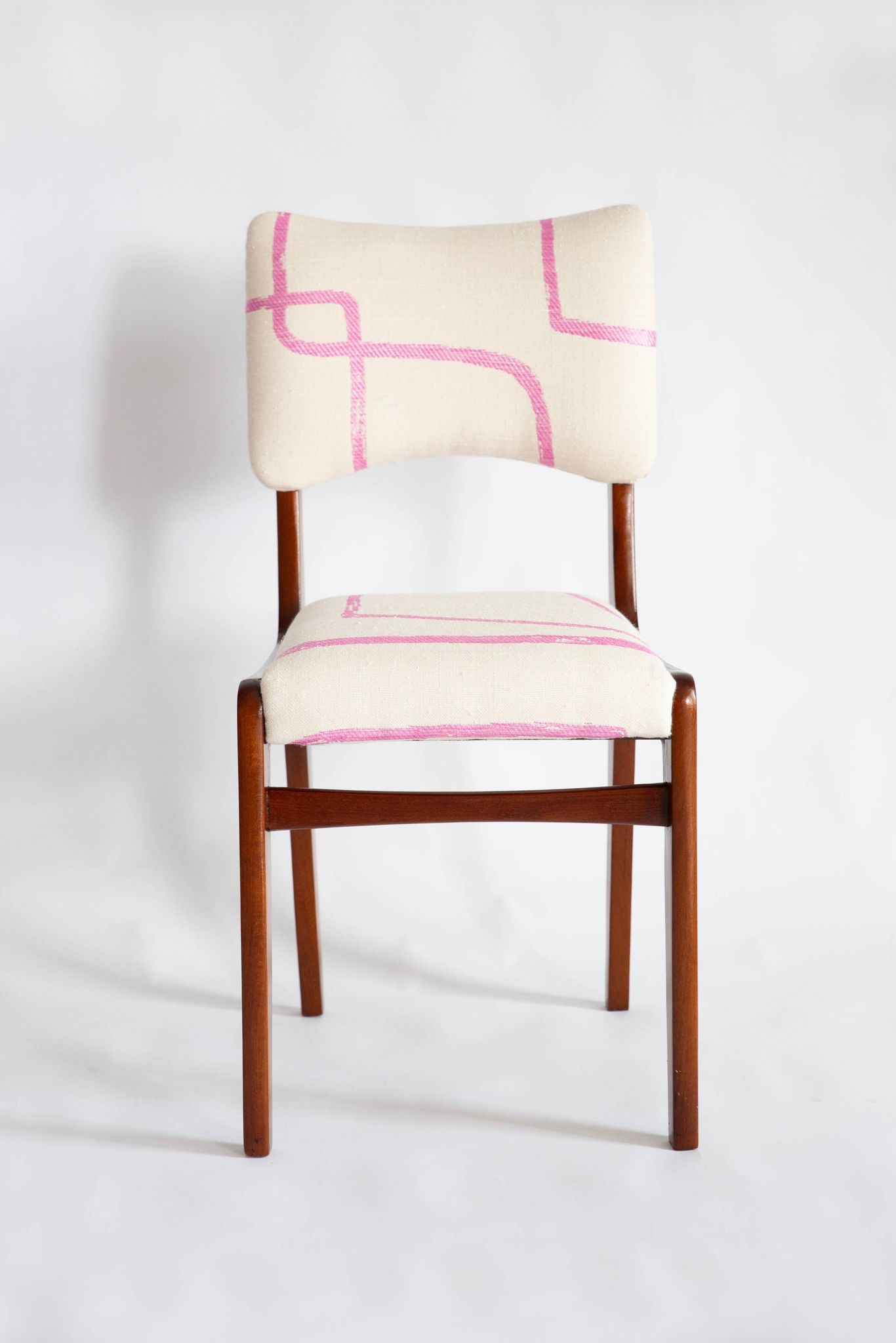 Mid-century chair, Kafkaesque Walk Jacquard, Rajmund Halas, Poland, 1960s