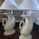 Lot de 2 lampes cygnes Bassano Italy