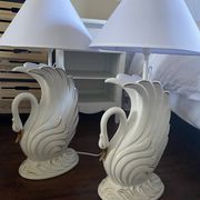 Set of 2 Swan lamps Bassano Italy