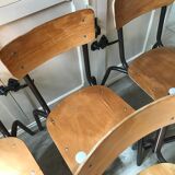 Lot of 6 vintage school chairs