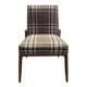 Beige checked fabric armchair in mid-century style, Europe, 1960s